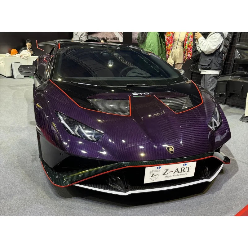 Z-ART STO Dry Carbon Fiber Body Kit For Lamborghini Huracan LP580 LP610 Prepreg Carbon Fiber Wind Spoiler Kit For Huracan EVO