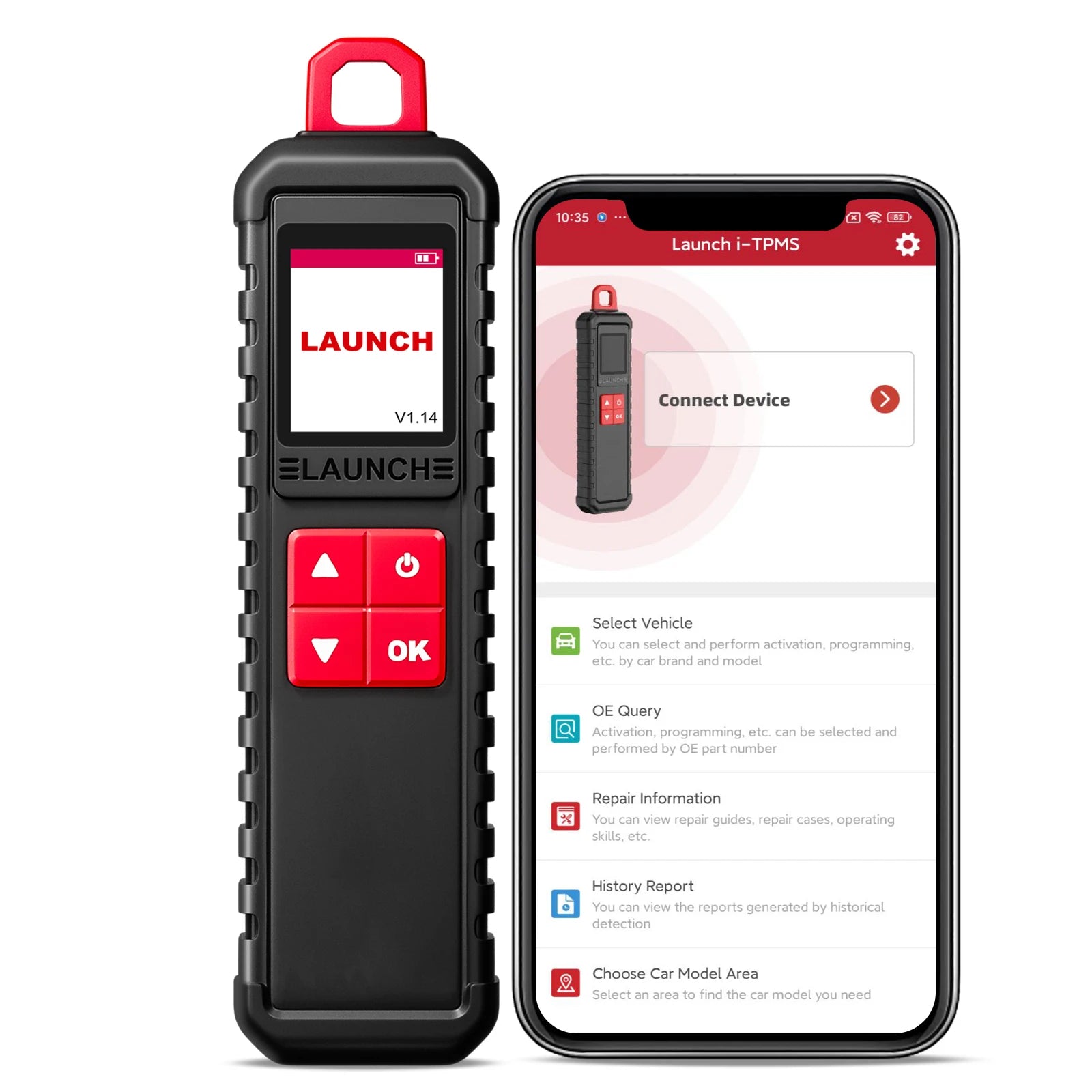 LAUNCH X431 I-TPMS TPMS Tire Pressure Diagnostic Tools Active/ Relearn/Program 315Mhz 433Mhz RF-Sensor for X431 V/V+/PRO3S/PAD V