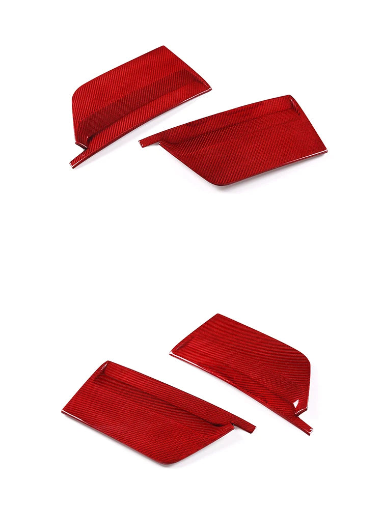 2pcs/Set Real Carbon Fiber B-pillar Window Decoration Cover Trim Fit For Ferrari 458 2011-2016 Auto Sticker Molding Accessories