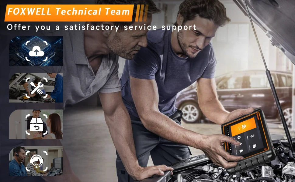 FOXWELL NT809BT OBD2 Bluetooth Car Diagnostic Tool All System Bi-Directional Test 30+ Reset Code Reader OBD2 Scanner Tool