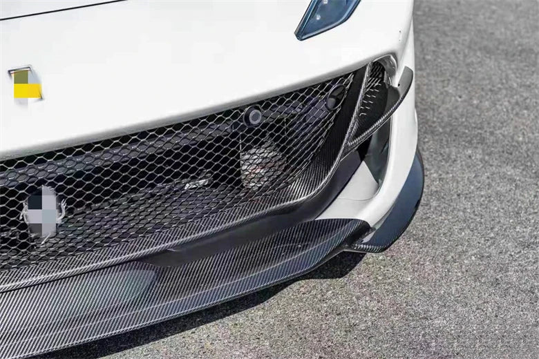 N Style Carbon Fiber Front Bumper Lip Front Bumper Spoiler Body Kit for Ferrari 812