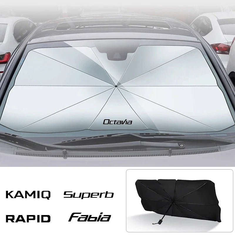 Color: multi - Car Windshield Sunshade Umbrella Car Front Shading - Premium Exterior Accessories from NoEnName_Null - Just $27.99! Shop now at Rapidvehicles