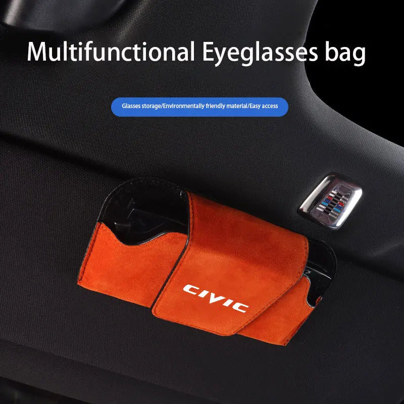 Color Name: Red - For Honda CIVIC 10th 8 Car Glasses Holder Clip Accesorios Interior Decoration Case Cover Eyeglass Organizer Sun Glasses Storage - Premium Interior Accessories from NoEnName_Null - Just $14.99! Shop now at Rapidvehicles