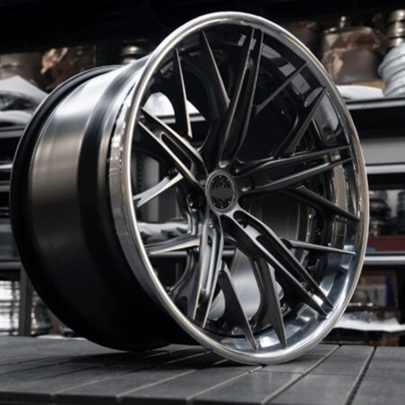 Forged 5x130 5x114.3 5x112 18 20 22 24 26 Inch Gloss Black Forged Wheel for bmw audi mclaren