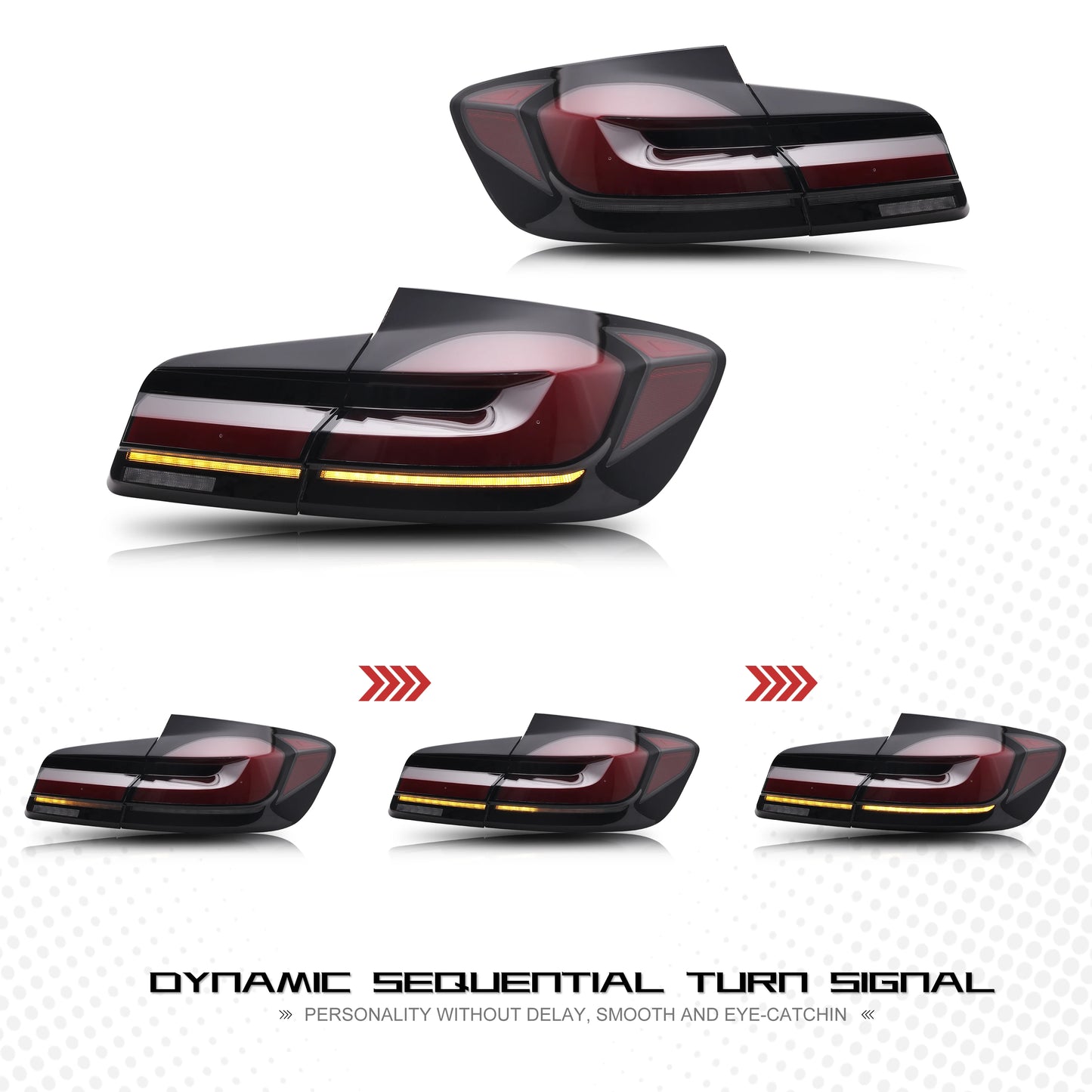 LED Tail Lights for BMW 5-Series 2011-2016 F10 M5 525 528 530 Dynamic Animation Sequential Turn Signal Rear Lamps Assembly