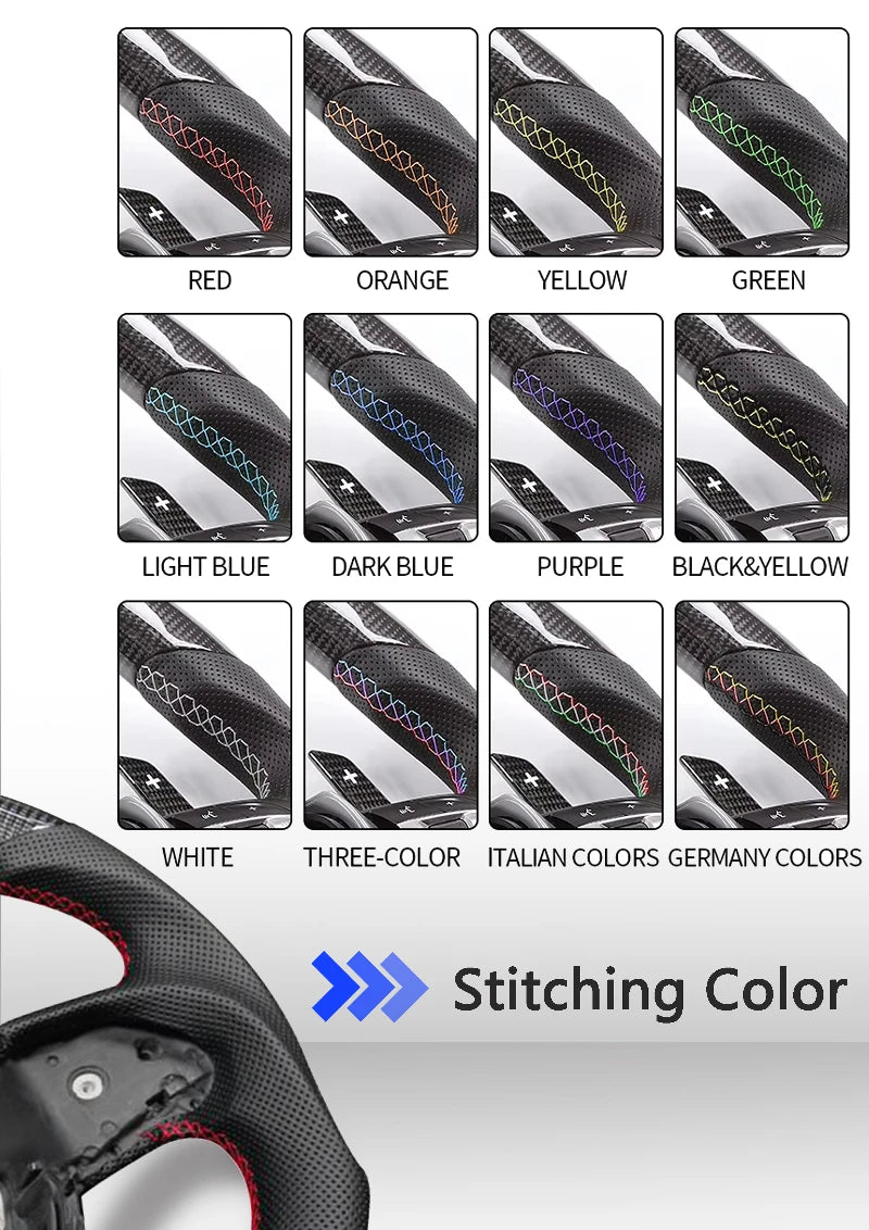 Carbon Fiber Custom Smart LED RPM Racing Steering Wheel for Dodge/Challenger Hellcat Charger Challenger