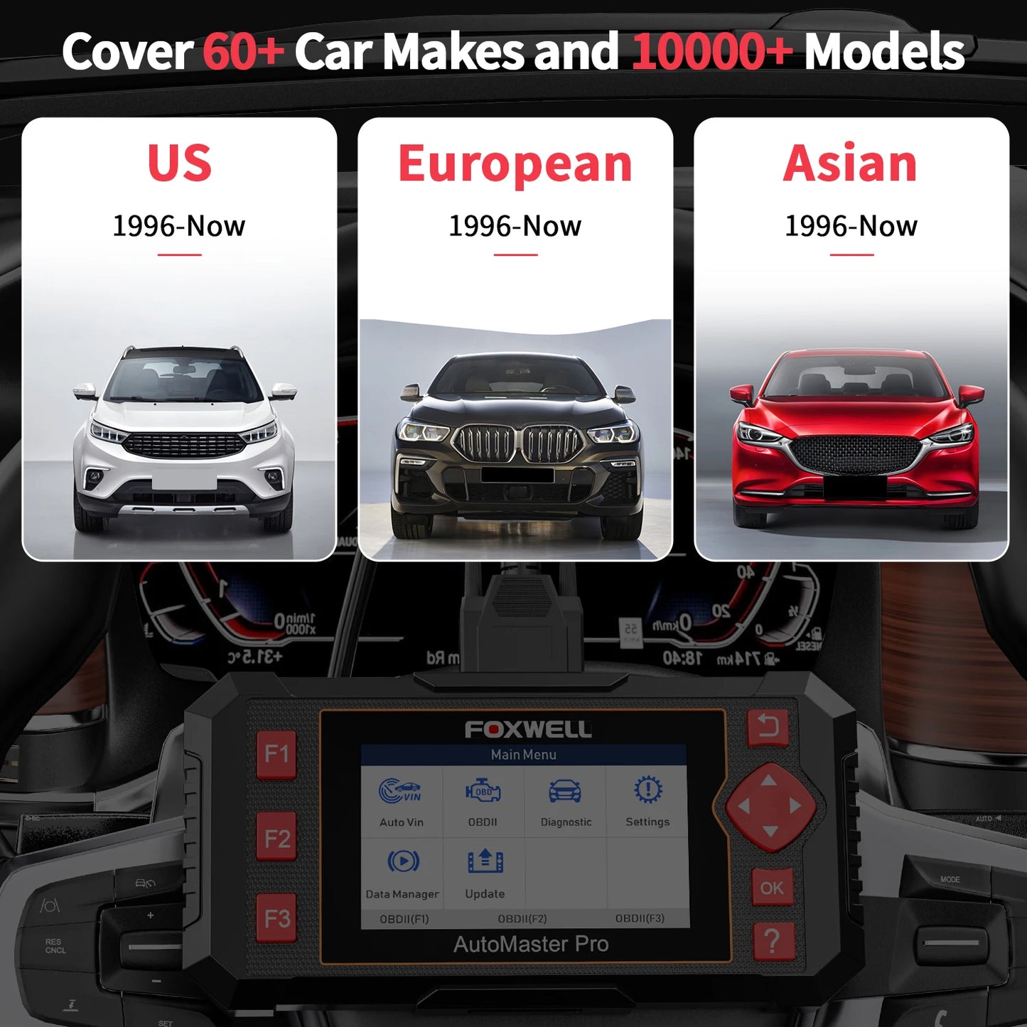 FOXWELL NT604 Elite Wireless OBD2 Scanner Engine ABS SRS Transmission Diagnostic Tools Automotive Scanner OBD 2 Code Reader