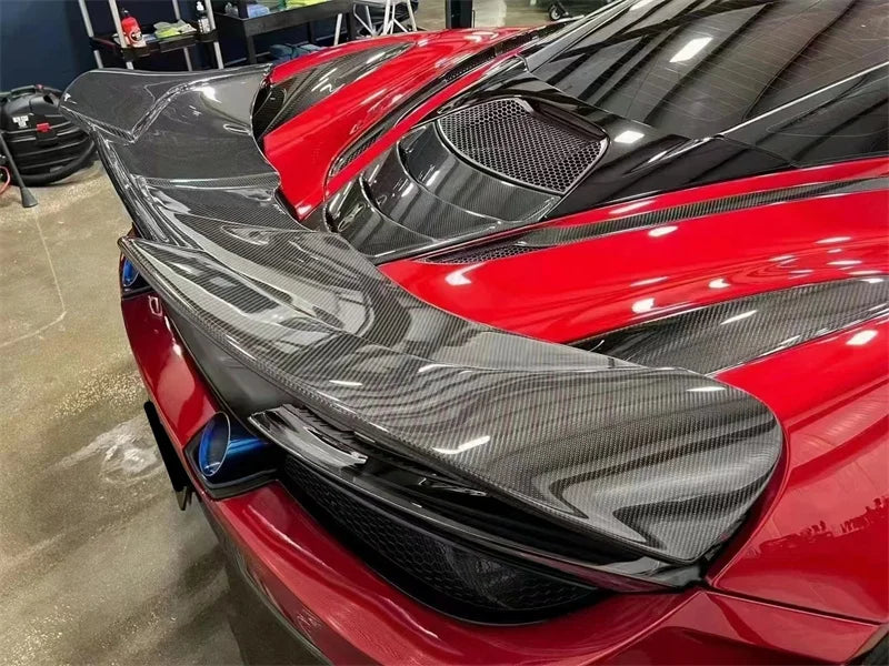 High Quality Dry Carbon Fiber Body Kit for McLaren 720S RY Style Front Lip Side Skirts Rear Diffuser Fenders Engine Hood