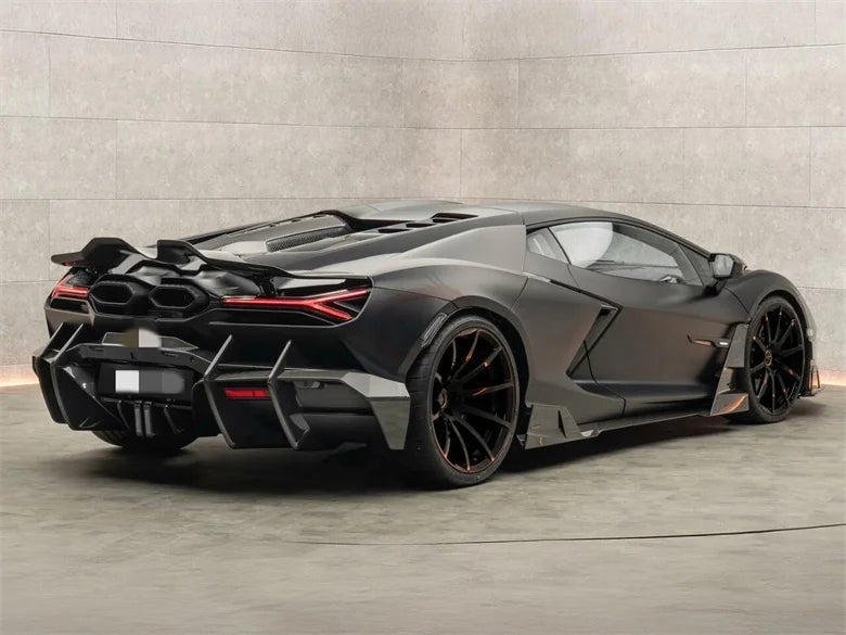 For Lamborghini Revuelto Upgrade M Style Dry Carbon Fiber Front Lip Side Skirt Rear Diffuser Hood Rear Spoiler