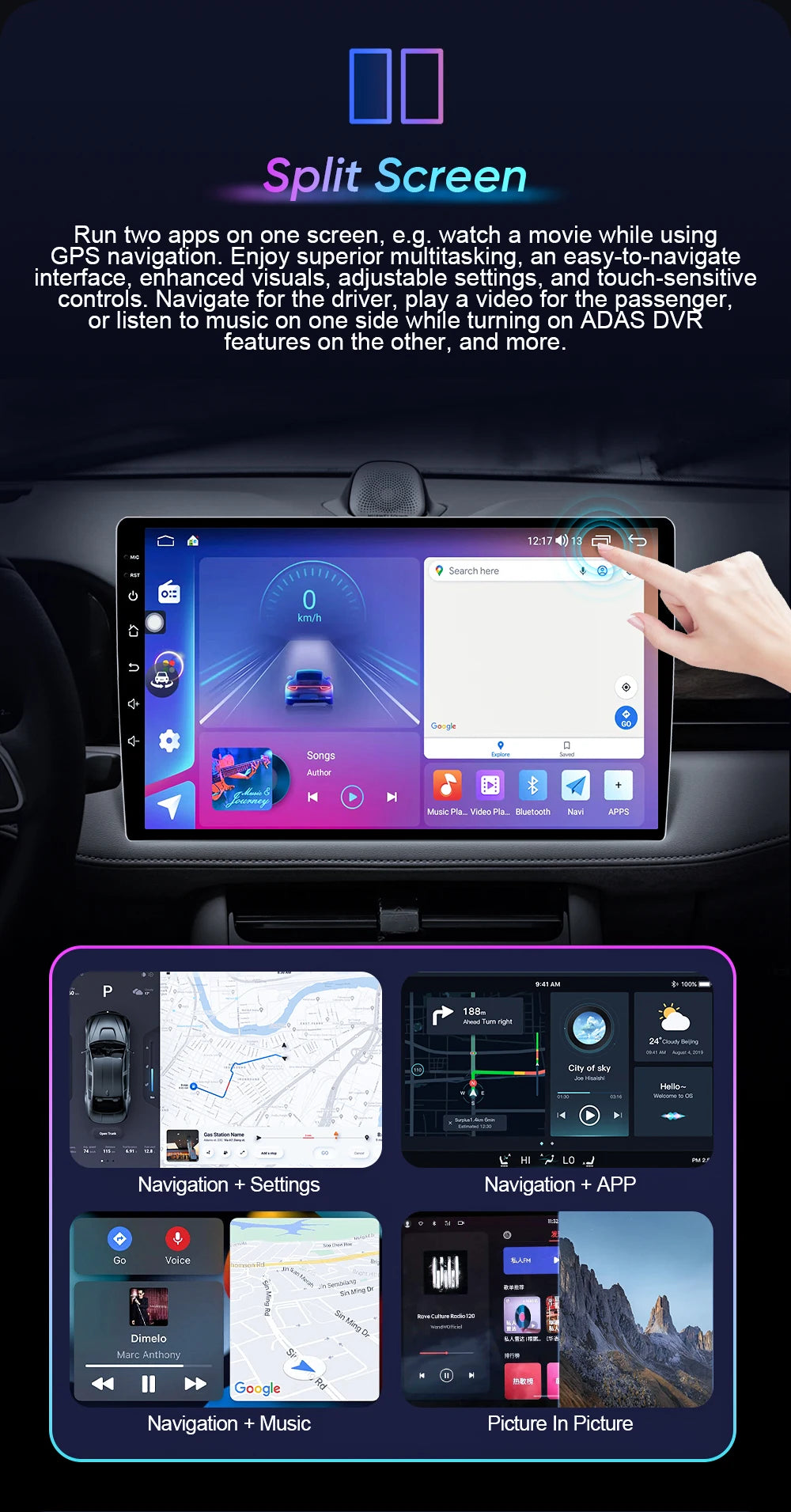 Car Radio Android 14 For Hummer H2 E85 2007 - 2009 Carplay Stereo DVD No 2din Autoradio Multimedia Bluetooth Navigation GPS WIFI