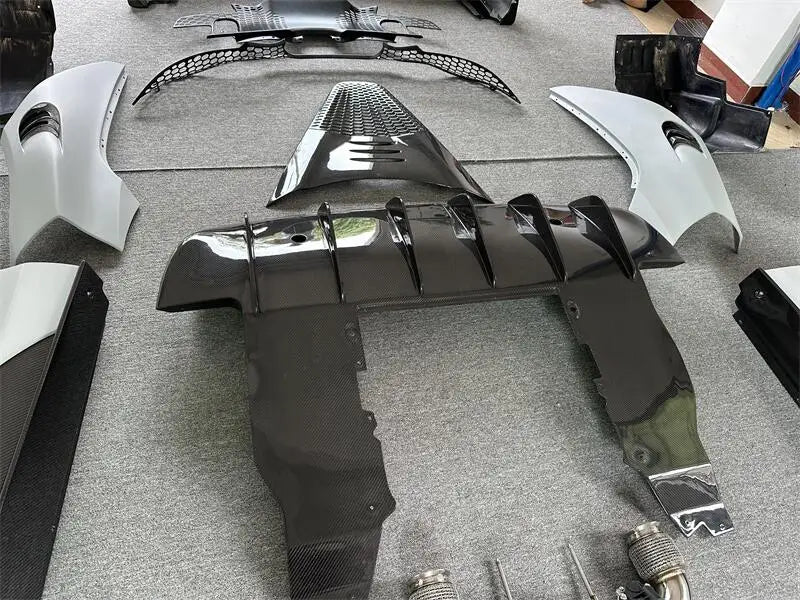 New McLaren 720S Bodykit Carbon Fiber 765LT Includes Front Bumper Side Skirt Rear Bumper Rear Wing Fender Exhaust All New