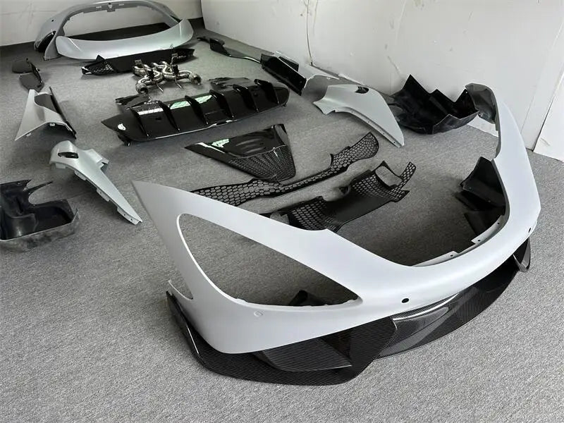 New McLaren 720S Bodykit Carbon Fiber 765LT Includes Front Bumper Side Skirt Rear Bumper Rear Wing Fender Exhaust All New