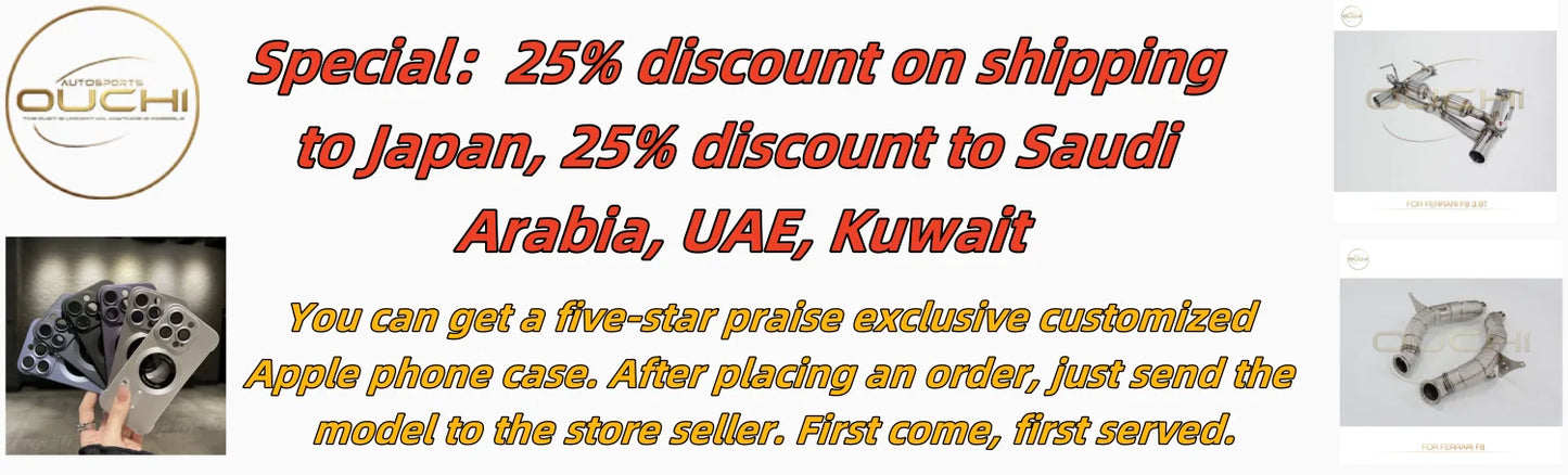 OUCHI Stainless Steel Catback Exhaust System for Chevrolet Corvette C7 Coupe Performance Dual Rear Exit Muffler