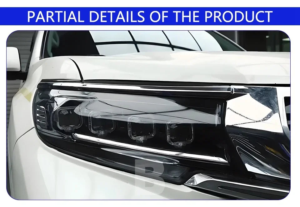Car Front lamps For Toyota Prado 2018-2023 LED Auto Headlight Assembly Upgrade Bugatti Design Four Projector Lens Accessories