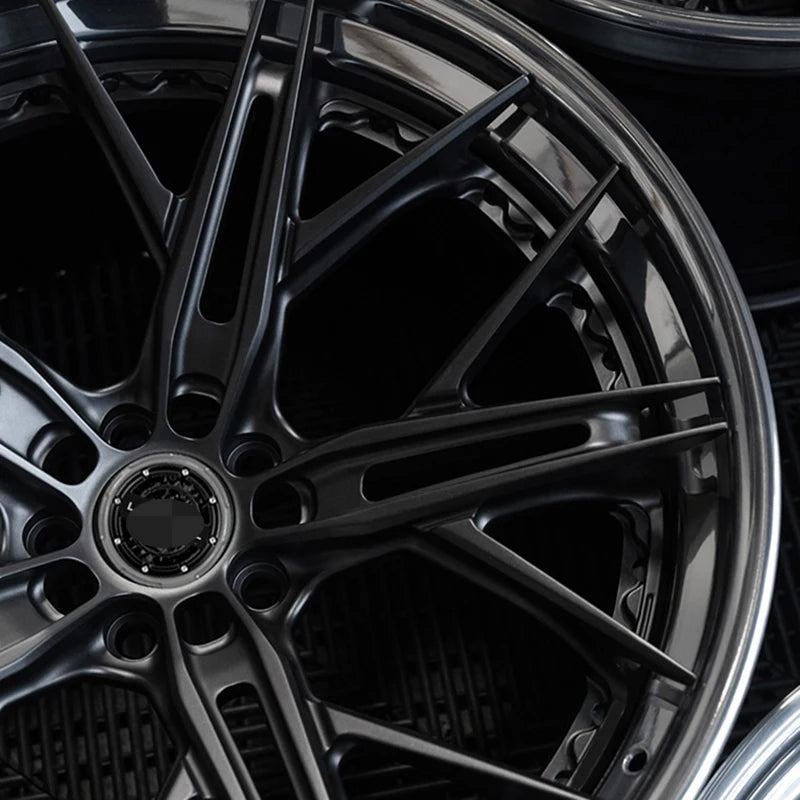 Forged 5x130 5x114.3 5x112 18 20 22 24 26 Inch Gloss Black Forged Wheel for bmw audi mclaren