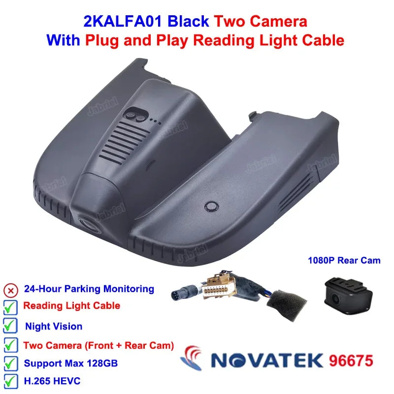 2K 1600P Car Dvr Dash Cam Camera for ALFA ROMEO Stelvio Quadrifoglio for ALFA ROMEO Giulia Quadrifoglio GTA Veloce 2016-2021