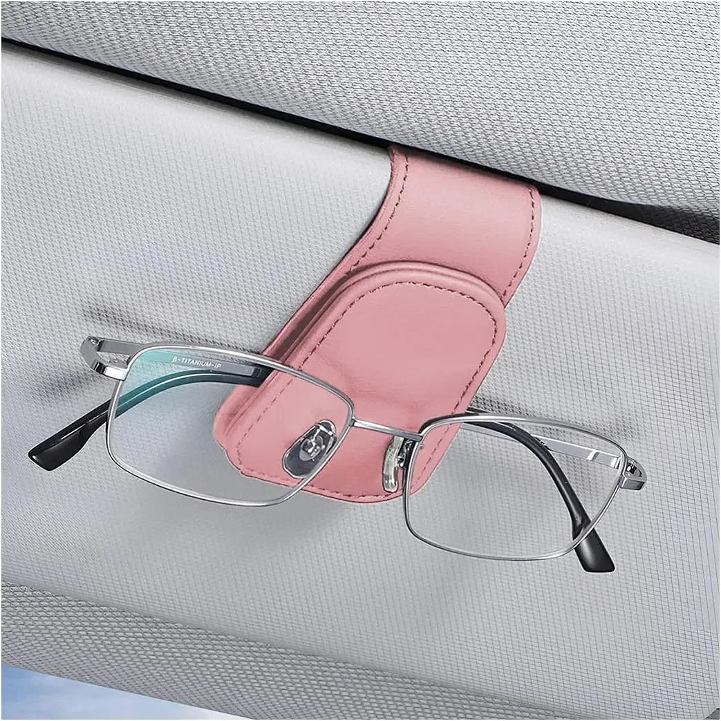 Color Name: Black - Sunglasses Holders for Car Sun Visor, Leather - Premium Interior Accessories from NoEnName_Null - Just $19.99! Shop now at Rapidvehicles