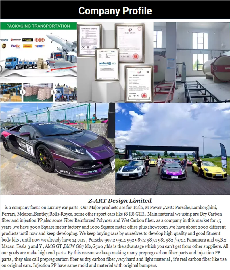 Z-ART STO Dry Carbon Fiber Body Kit For Lamborghini Huracan LP580 LP610 Prepreg Carbon Fiber Wind Spoiler Kit For Huracan EVO