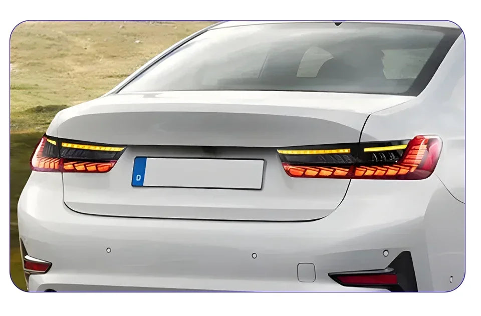 Car Taillights For BMW 3 Series G20 G28 320i 325i 330i 2020-2024 Upgrade LED Dynamic Dragon Scale Taillight Accessories Assembly