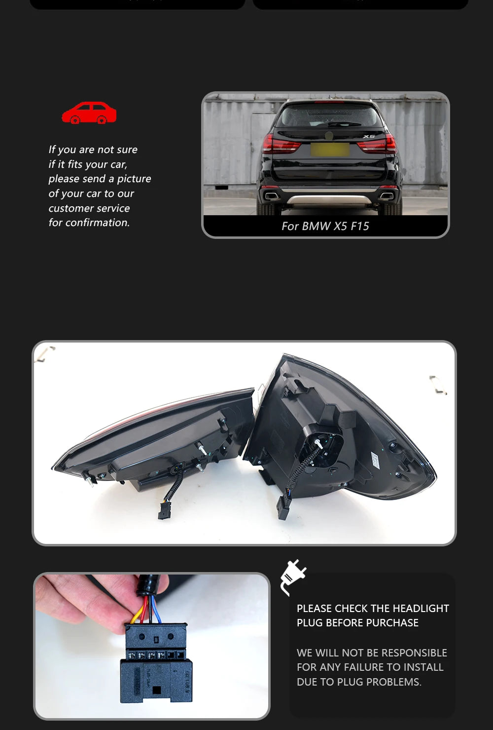 TYPY Car Lights For BMW X5 F15 2014-2018 Taillight LED Projetor Tail Lamp Daytime Running Light Automotive Accessories