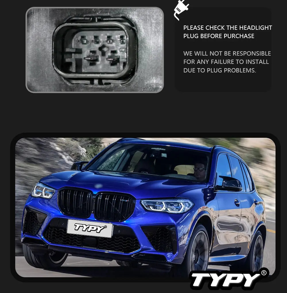 TYPY Car Lights For BMW X5 G05 2019-2022 Headlight LED Projetor head Lamp Daytime Running Light Automotive Accessories