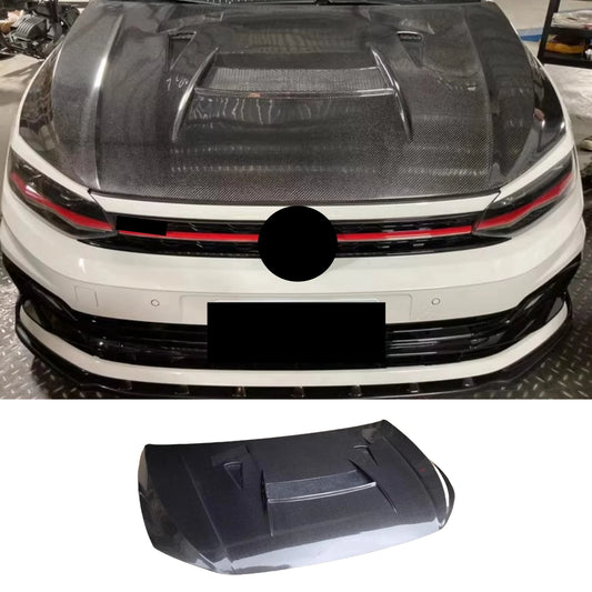 Carbon fiber Engine cover Assembly for Volkswagen vw Polo modified Hood Engine Bonnet Body kit Car Accessories