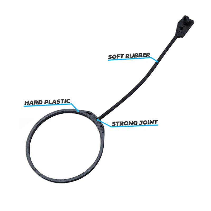 Car Fuel Filler Cap Strap Tether Cord Line Cable Rope Ring Black Fit For Jaguar XF 2008 2009 2010 2011 2012 2013 2014 2015
