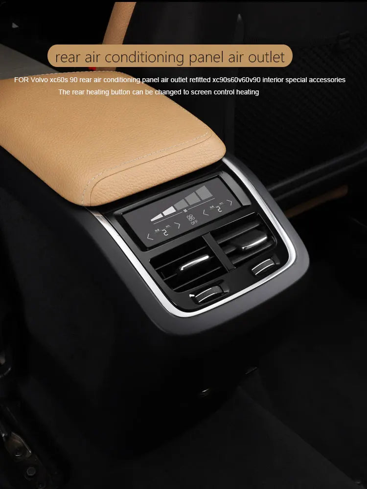 Car accessories For Volvo XC60XC90S60V60V90S 90 rear exhaust air outlet touch screen cold air hot air air conditioning