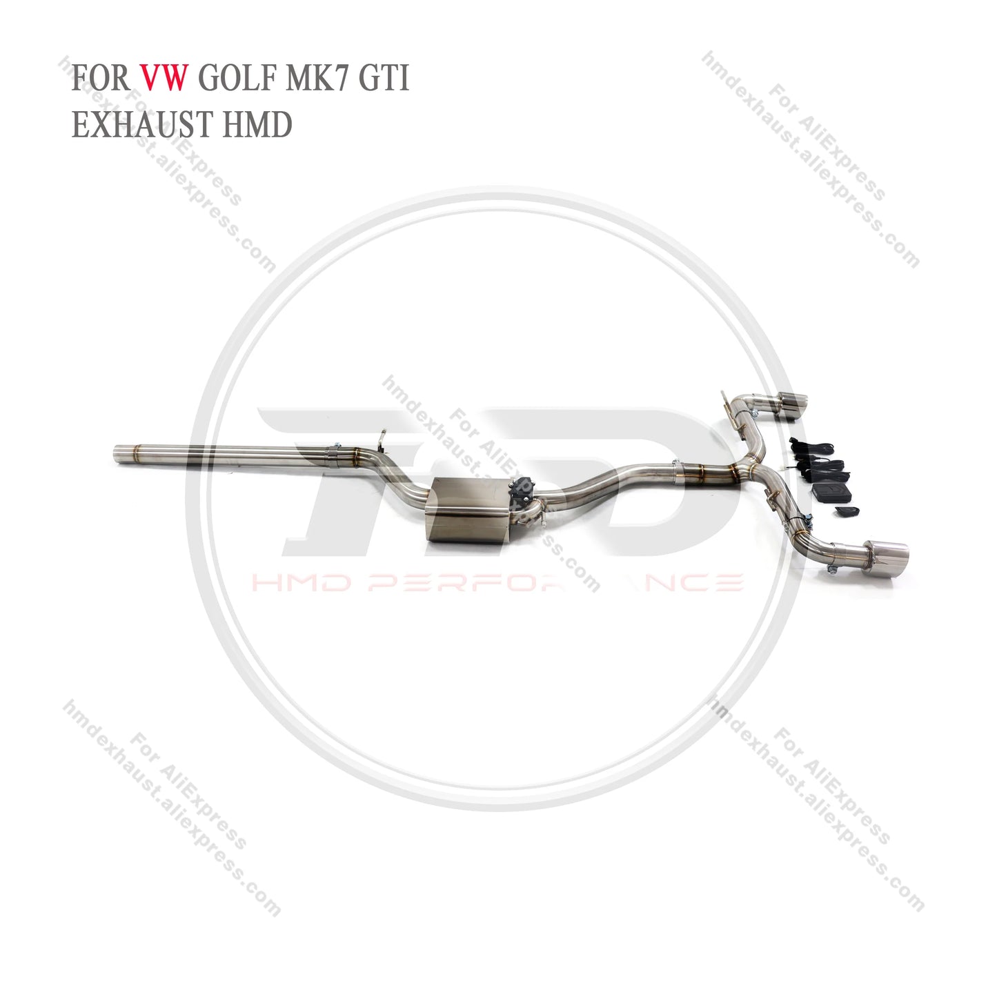 HMD Exhaust System Stainless Steel Performance Catback for Volkswagen Golf GTI MK7 2.0T Muffler With Single Valve