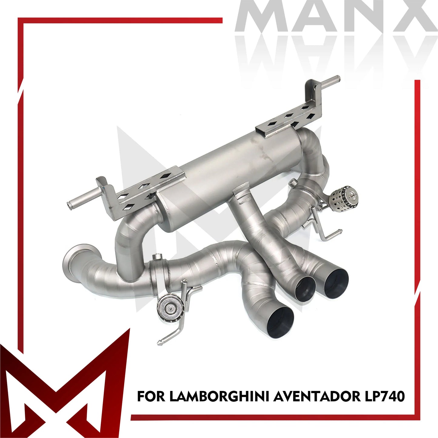 MANX Car Exhaust System For Lamborghini Aventador LP740 Titanium Alloy Catback High Flow Performance Exhaust Pipe With Valve