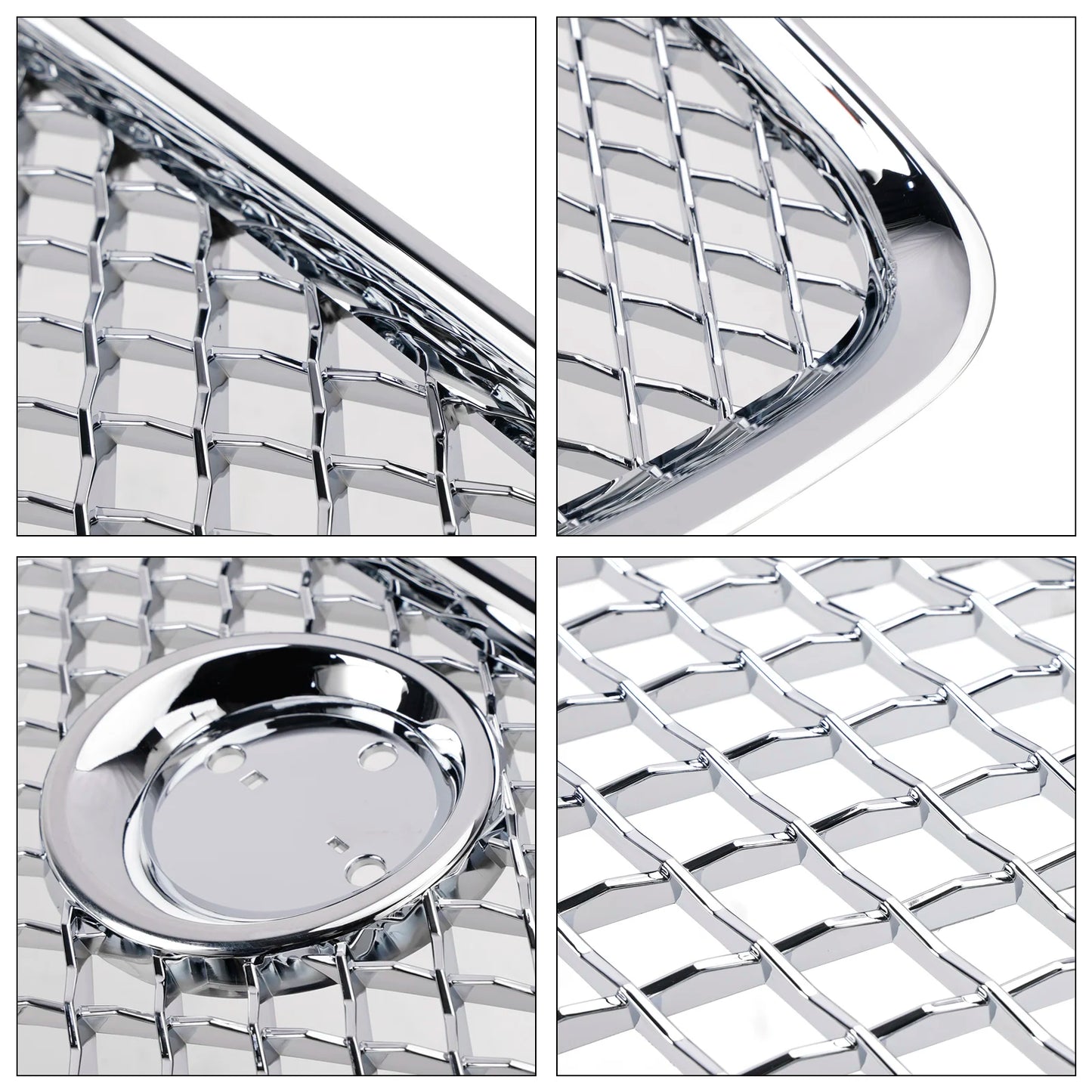 Chrome Front Bumper Grill Grille Fit for Jaguar XJ 2010 2011 2012 2013 2014 2015