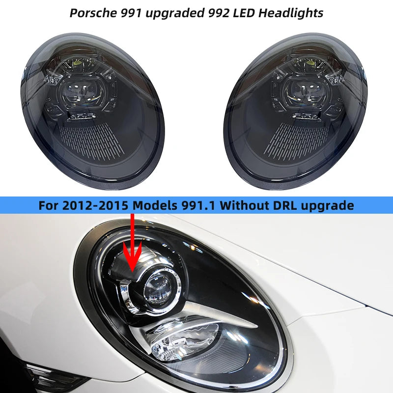 For Porsche 911 991 2012 2018 Year Head Lamp Light Assembly Car Accessories Upgrade 992 Porsche Gt3 RS 2023 LED Headlights