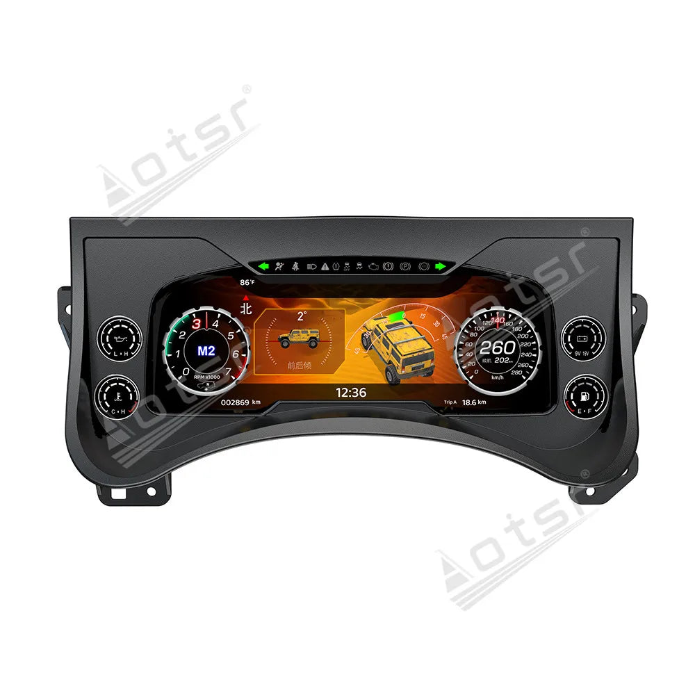 12.3 inch New Upgraded For Hummer H2 2003-2009 Speedometer Car LCD Instrument Panel Digital Cluster Virtual Cockpit