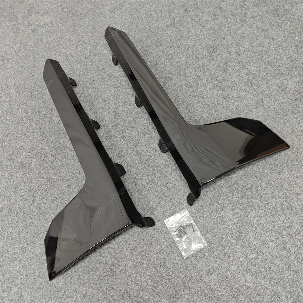 For BMW M2 G87 2023-2024 ABS Body Kits Black MP Style Car Side Skirts Lip Flaps Extension Rocker Splitters Diffuser Winglet Wing