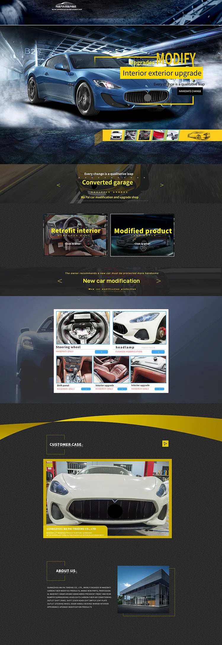 Maserati Quattroporte GTS Tuning Modified carbon fiber Steering column upper and lower cover plate decorative plate