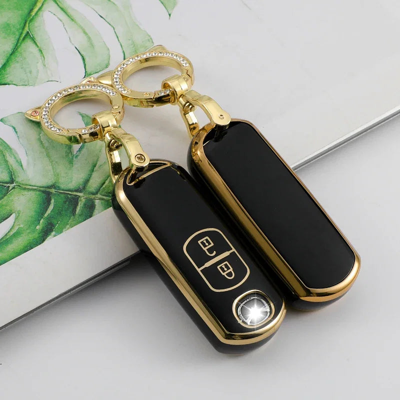 Color Name: Brown - TPU Car Remote Key Case Cover for Mazda 2 3 6 - Premium Interior Accessories from carmilla - Just $7.99! Shop now at Rapidvehicles