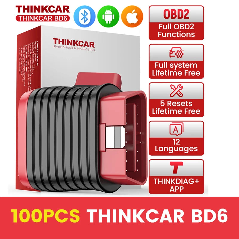 10-100Pcs THINKDIAG Mini/THINKCAR BD6 OBD2 Scanner All Cars Full System Diagnosis Lifetime Free obd 2 Diagnostic Tool