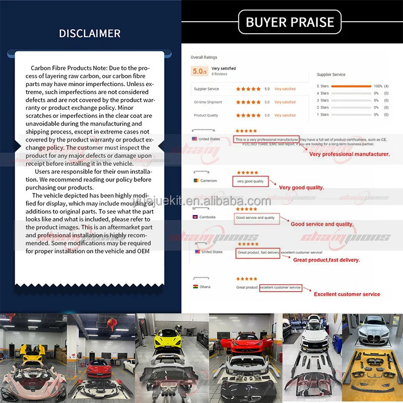 Best Selling Lotus Evora GTE Style Luxury Body Kit High Quality New Parts Includes Front & Rear Bumper