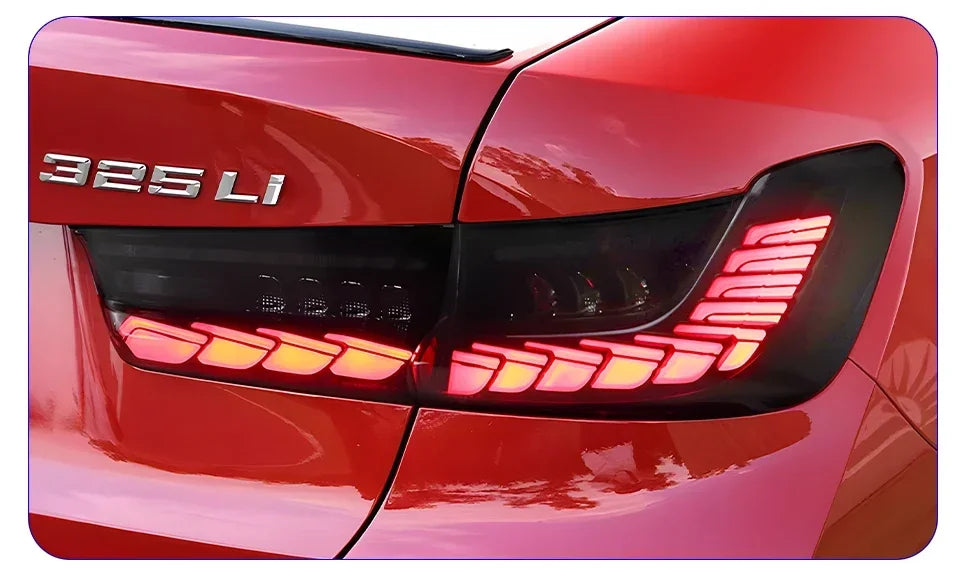 Car Taillights For BMW 3 Series G20 G28 320i 325i 330i 2020-2024 Upgrade LED Dynamic Dragon Scale Taillight Accessories Assembly