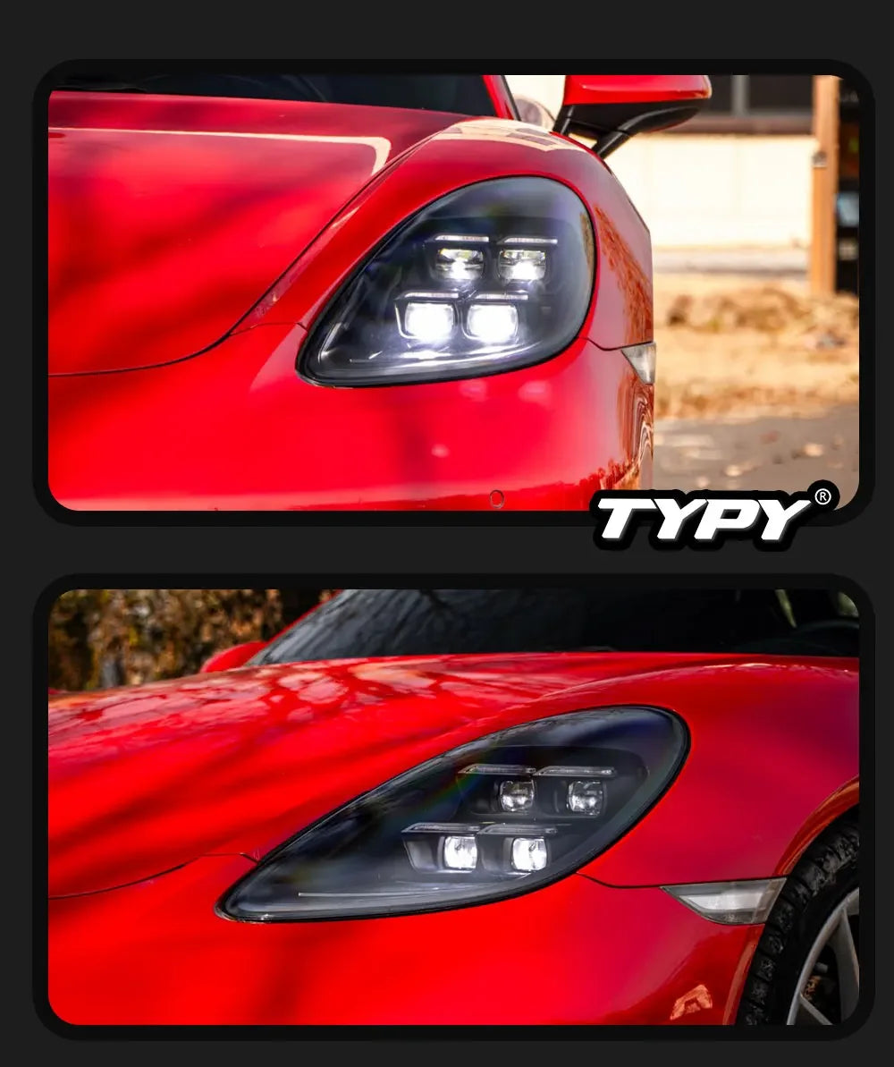 TYPY Car For Porsche Cayman 718 982 Headlight 2013-2023 Upgrade Modified New DRL Dynamic Turn Signal LED light Auto Accessories