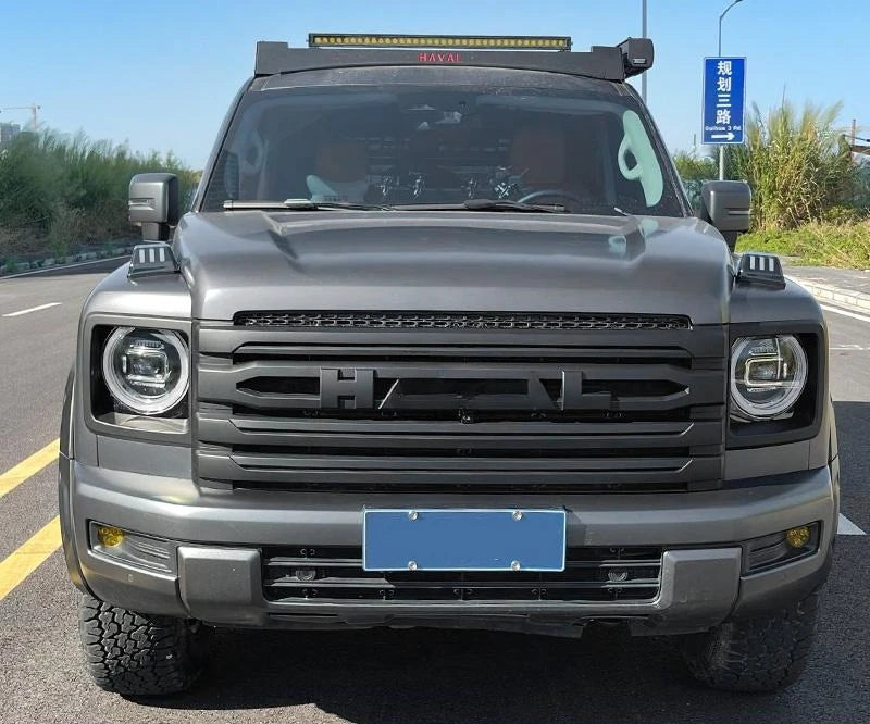 24 Second-generation Haval H9 China Net Blackening Kit, Darth Vader Decorative Strip, Front Face, Car Logo, Blackened Appearance