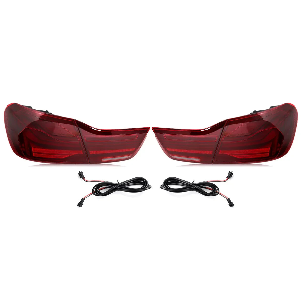 For BMW 4 Series 420i 430i 440i F32 F33 F82 F83 2014-2020 Tail Light Assembly CS Style Signal Lamp Red Lens LED Rear Tail Lights
