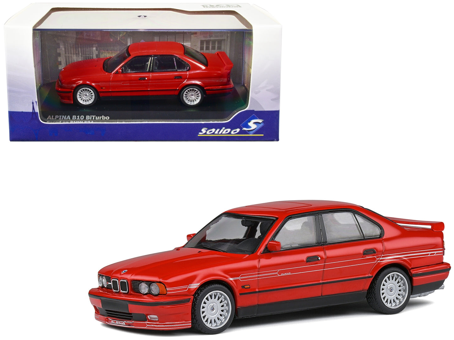 1994 Alpina B10 (E34) BiTurbo Brilliant Red 1/43 Diecast Model - Premium Other from Solido - Just $50.91! Shop now at Rapidvehicles