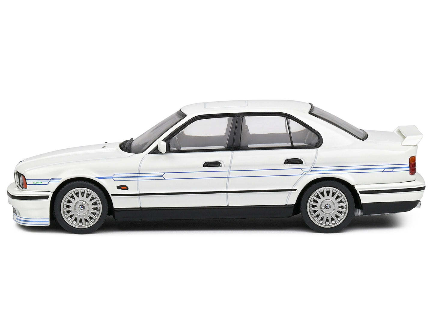 1994 BMW E34 Alpina B10 BiTurbo White with Blue Stripes 1/43