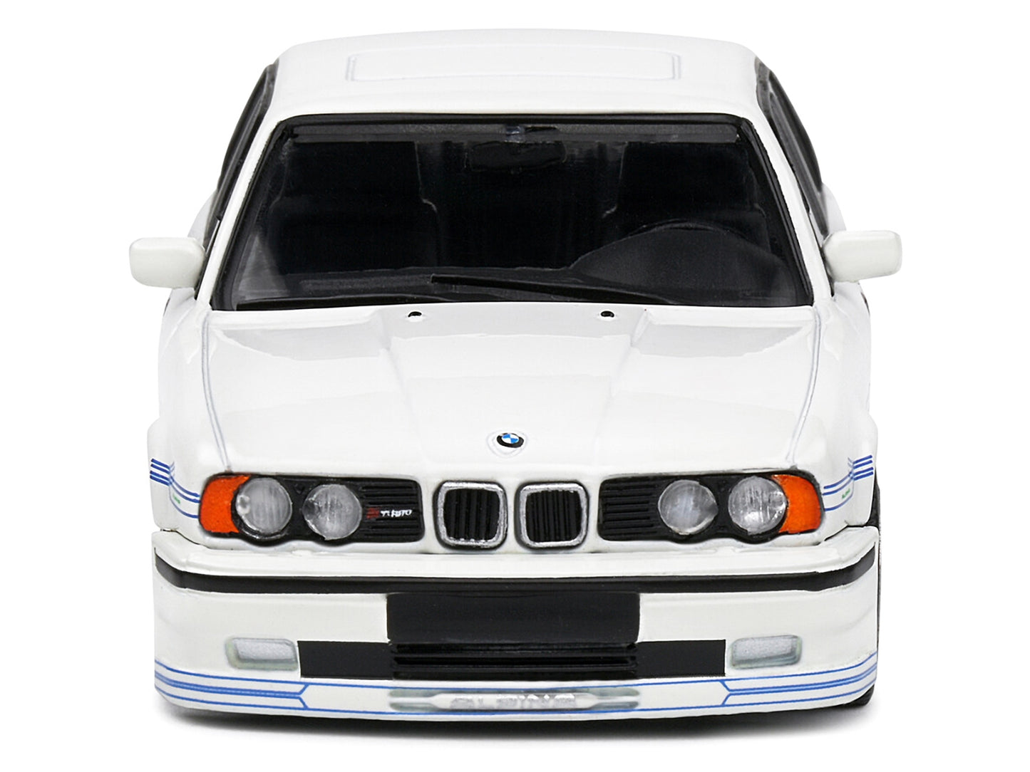 1994 BMW E34 Alpina B10 BiTurbo White with Blue Stripes 1/43