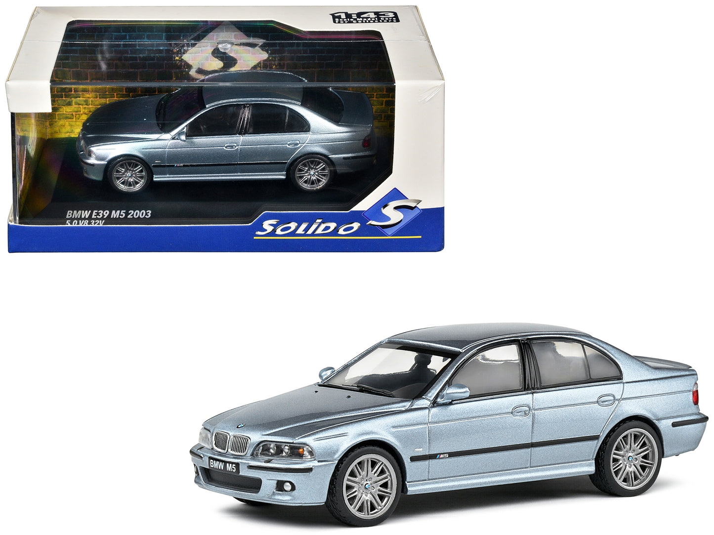 2003 BMW E39 M5 Silver Water Blue Metallic 1/43 Diecast Model Car - Premium BMW Models from Solido - Just $55.75! Shop now at Rapidvehicles