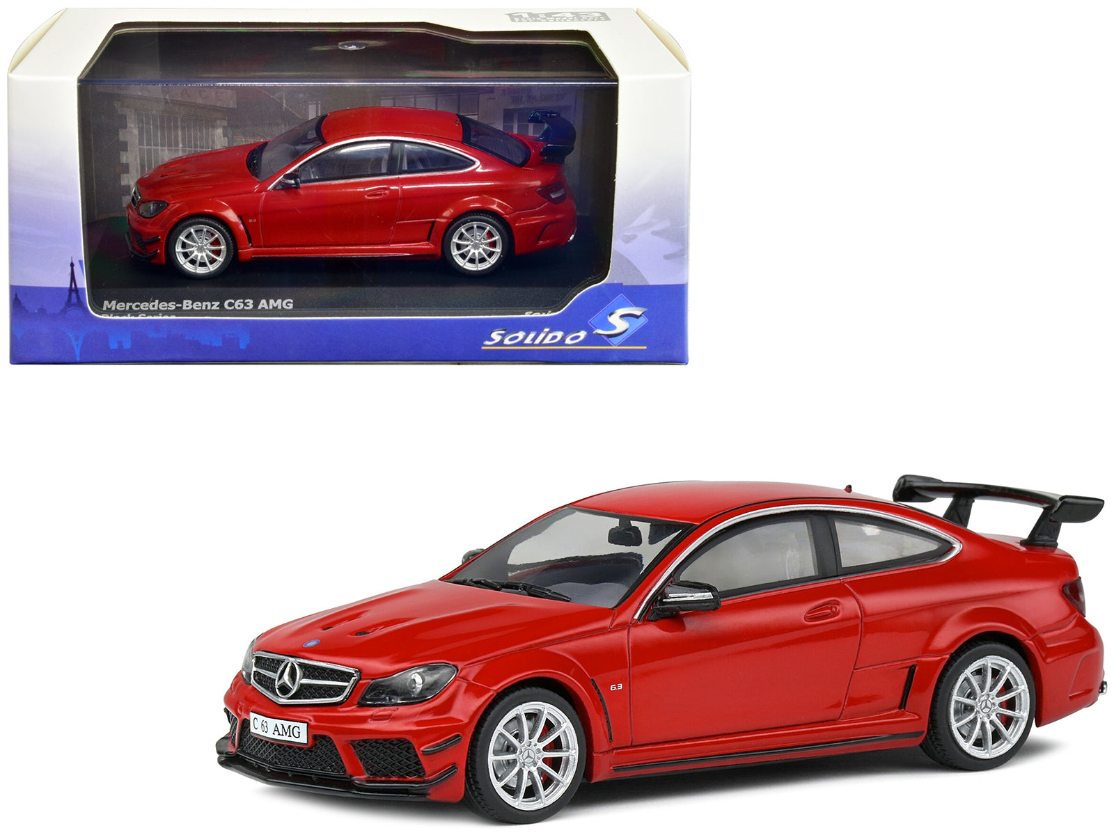 2012 Mercedes-Benz C63 AMG Black Series Fire Opal Red 1/43 - Premium Mercedes Models from Solido - Just $61.19! Shop now at Rapidvehicles