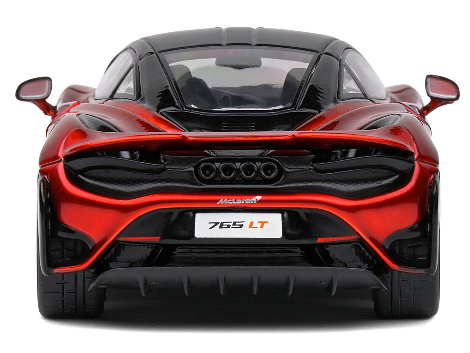 2020 McLaren 765 LT Volcano Red Metallic with Black Top 1/43