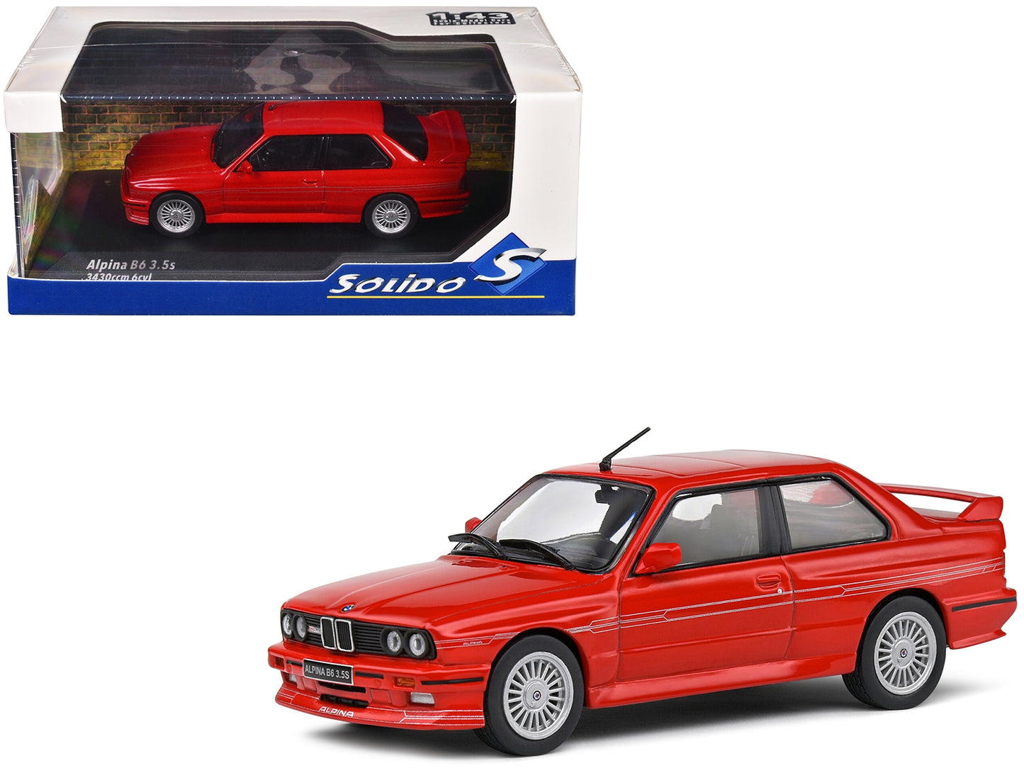 1990 BMW Alpina B6 (E30) Brilliant Red 1/43 Diecast Model Car by