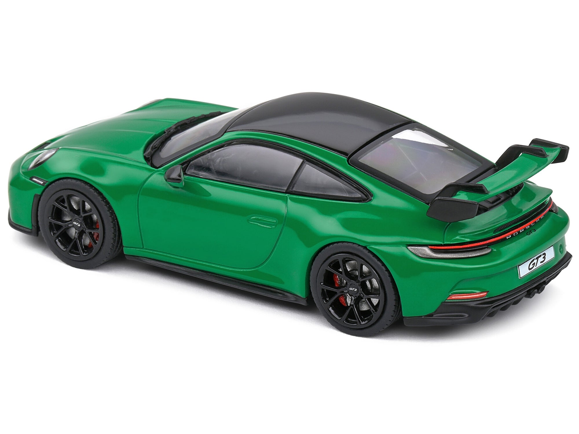 Porsche 911 (992) GT3 Python Green with Black Top 1/43 Diecast Model Car by Solido